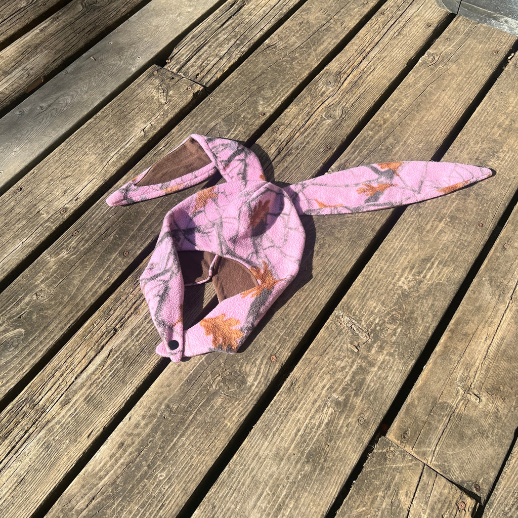 pink camo bunny hat